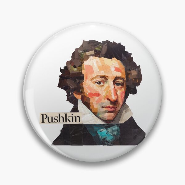 Item preview, Alexander Pushkin – Literary Collage Portrait Art Print | Russian Poetry Golden Age Literature Poster designed and sold by OzzFrequency.