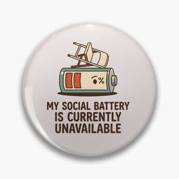 Item preview, My Social Battery Is Currently Unavailable – 6% Introvert Energy designed and sold by Emamify.