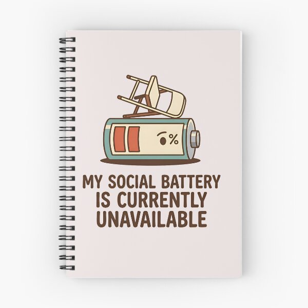Item preview, My Social Battery Is Currently Unavailable – 6% Introvert Energy designed and sold by Emamify.