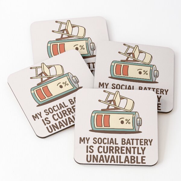Item preview, My Social Battery Is Currently Unavailable – 6% Introvert Energy designed and sold by Emamify.