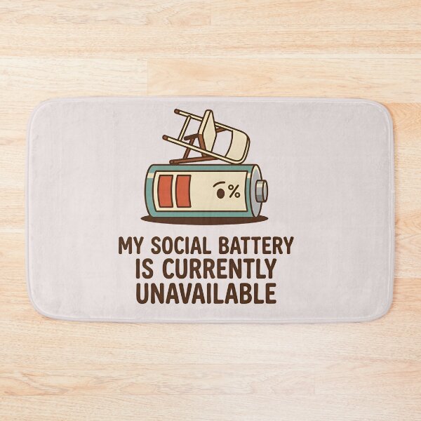 Item preview, My Social Battery Is Currently Unavailable – 6% Introvert Energy designed and sold by Emamify.