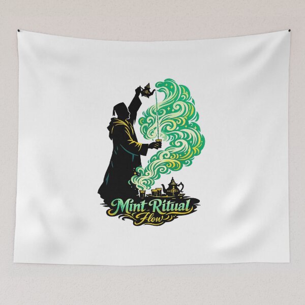 Item preview, Mint Ritual Flow – International Tea Day designed and sold by LuveraxArt.