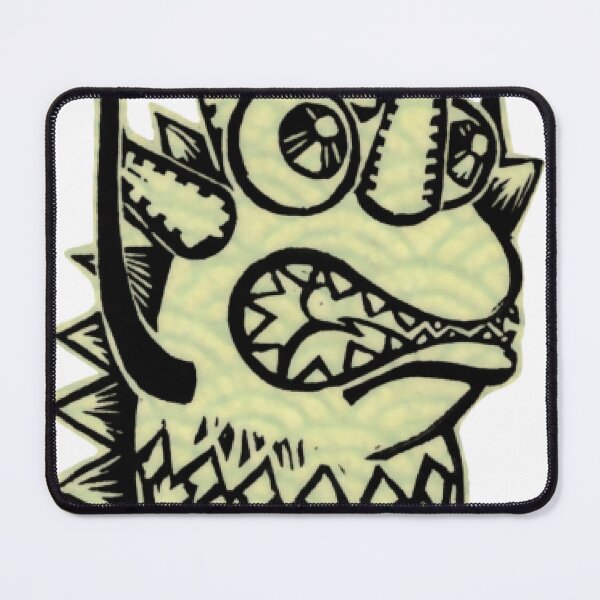 Item preview, Linocut Style Spiky Monster Sketch designed and sold by QuirkyCanvad.
