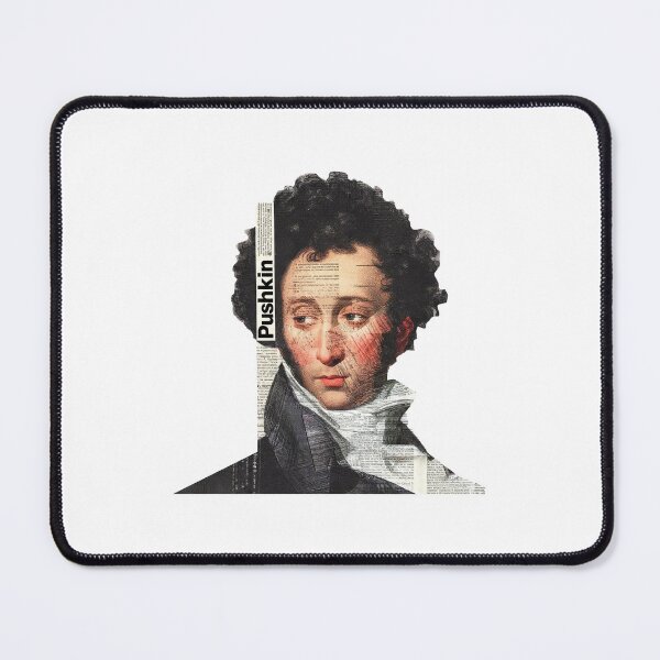 Item preview, Alexander Pushkin – Literary Collage Portrait Art Print | Russian Poetry Golden Age Literature Poster designed and sold by OzzFrequency.