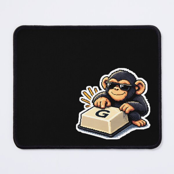 Item preview, Chimp Pressing G Key – Funny Tech Humor Keyboard Design designed and sold by BriyaSol.