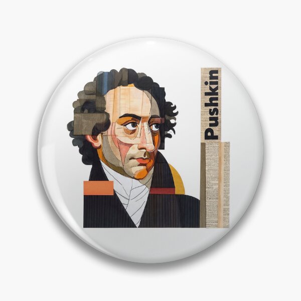 Item preview, Alexander Pushkin – Literary Collage Portrait Art Print | Russian Poetry Golden Age Literature Poster designed and sold by OzzFrequency.