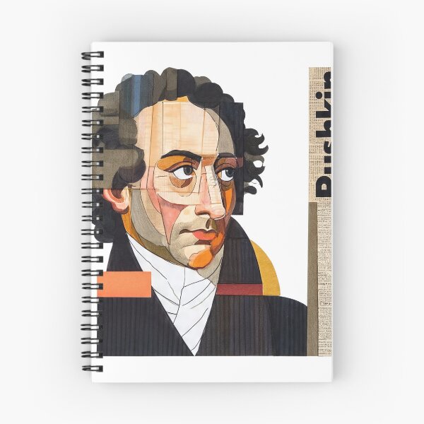 Item preview, Alexander Pushkin – Literary Collage Portrait Art Print | Russian Poetry Golden Age Literature Poster designed and sold by OzzFrequency.