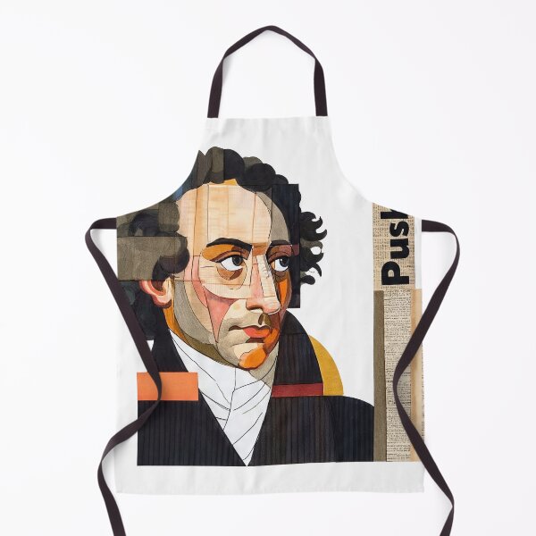 Item preview, Alexander Pushkin – Literary Collage Portrait Art Print | Russian Poetry Golden Age Literature Poster designed and sold by OzzFrequency.