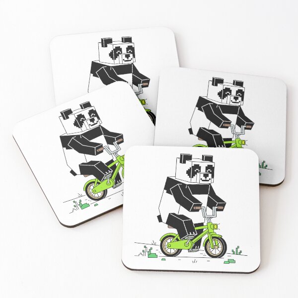 Item preview, A square panda on a scooter designed and sold by krabbaraban.