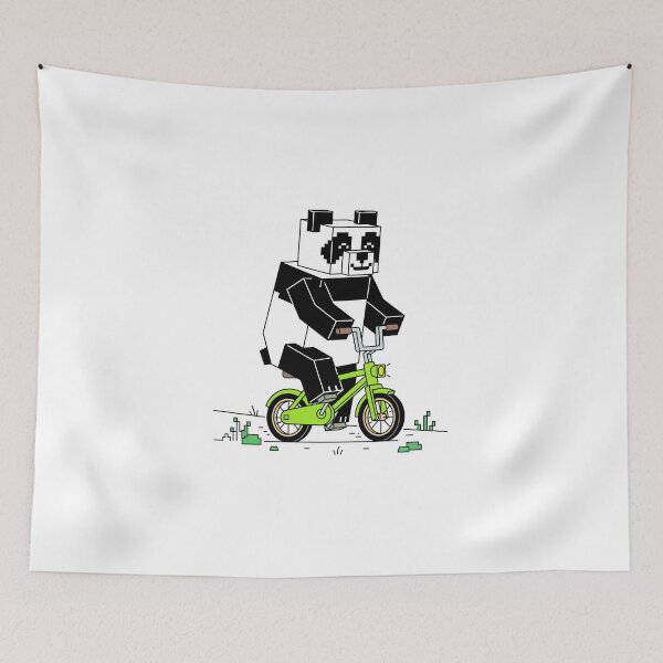Item preview, A square panda on a scooter designed and sold by krabbaraban.