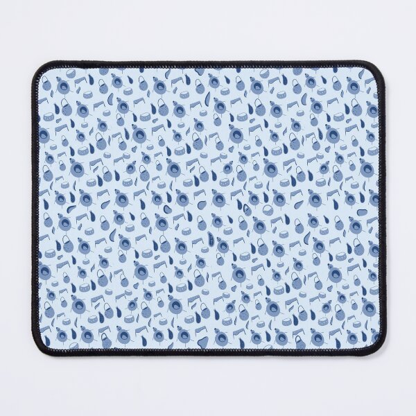 Item preview, Whimsical Hand-Drawn Blue Everyday Objects Pattern designed and sold by Senorona.