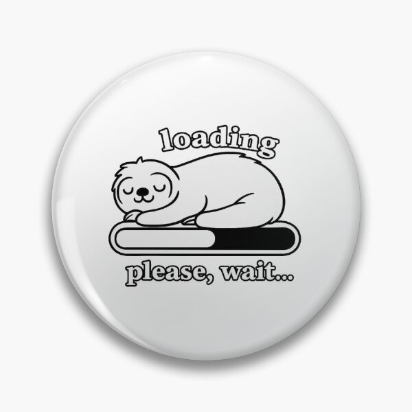 Item preview, Minimalist Sloth Loading Please Wait | Funny Lazy Animal Design designed and sold by LibbArt.