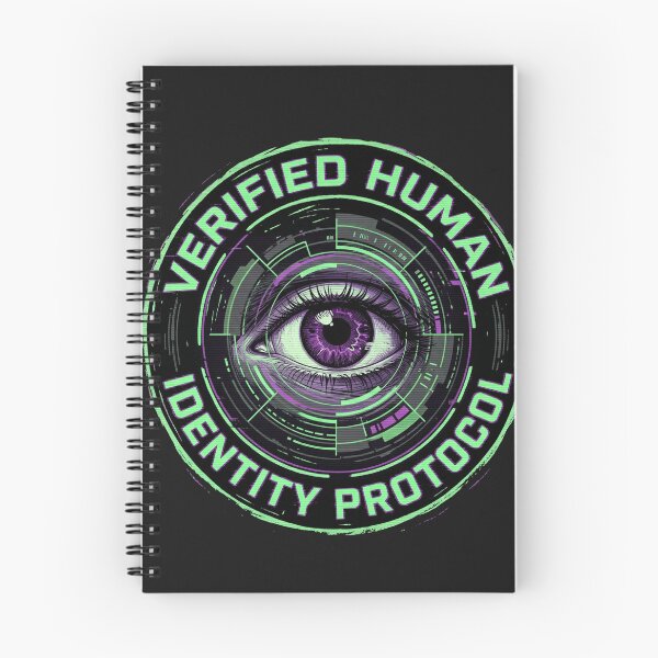 Item preview, Cyberpunk Eye Scan Verified Human Protocol designed and sold by CRAZY&ART.