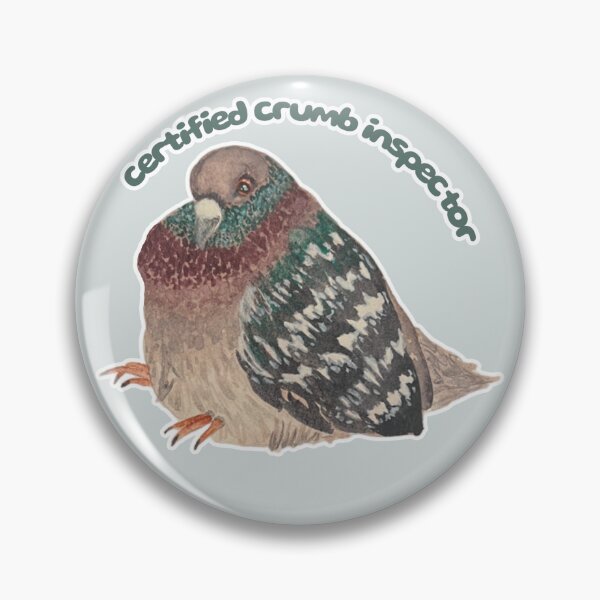 Item preview, Certified Crumb Inspector Pie the Pigeon designed and sold by Blackberries & Moss.