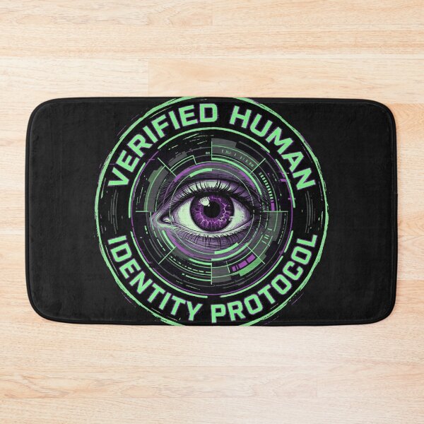 Item preview, Cyberpunk Eye Scan Verified Human Protocol designed and sold by CRAZY&ART.