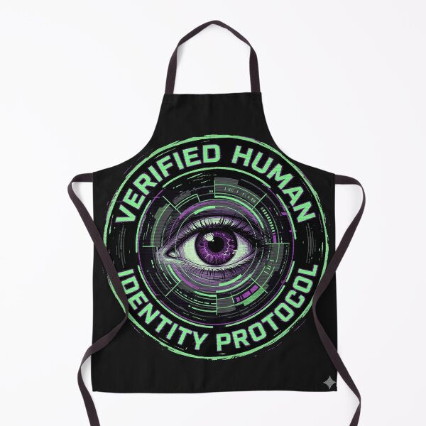 Item preview, Cyberpunk Eye Scan Verified Human Protocol designed and sold by CRAZY&ART.