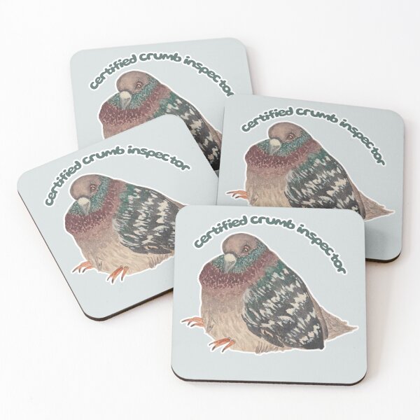 Item preview, Certified Crumb Inspector Pie the Pigeon designed and sold by Blackberries & Moss.