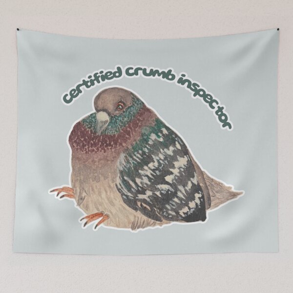 Item preview, Certified Crumb Inspector Pie the Pigeon designed and sold by Blackberries & Moss.