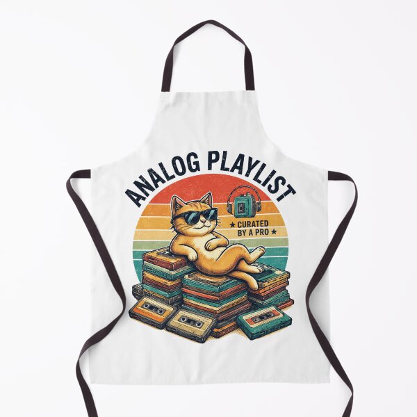 Item preview, Analog Playlist Cat – Retro Cassette Music Vintage Cool Cat Design designed and sold by MartBook.