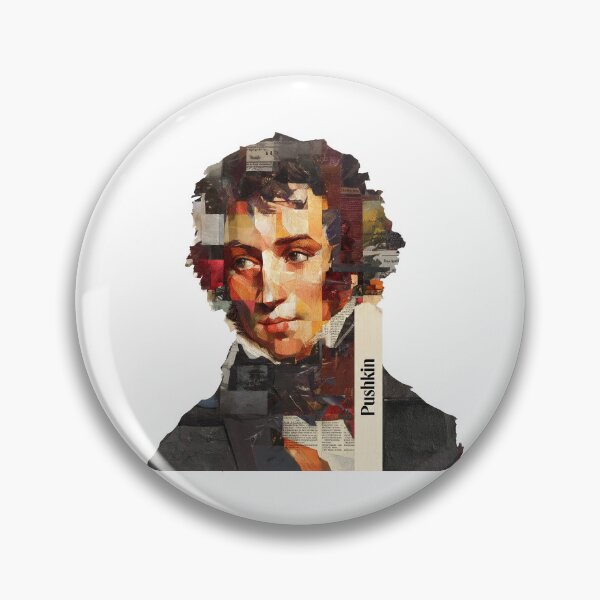 Item preview, Alexander Pushkin – Literary Collage Portrait Art Print | Russian Poetry Golden Age Literature Poster designed and sold by OzzFrequency.