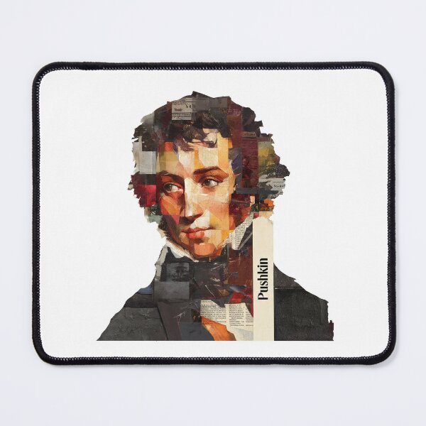 Item preview, Alexander Pushkin – Literary Collage Portrait Art Print | Russian Poetry Golden Age Literature Poster designed and sold by OzzFrequency.