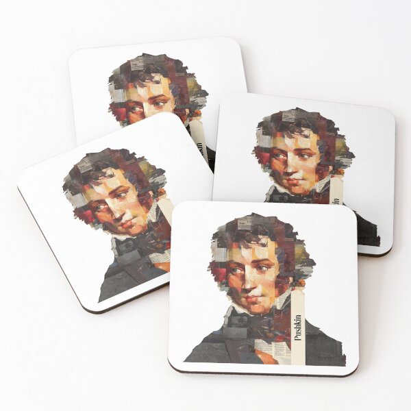 Item preview, Alexander Pushkin – Literary Collage Portrait Art Print | Russian Poetry Golden Age Literature Poster designed and sold by OzzFrequency.