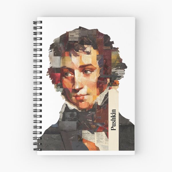 Item preview, Alexander Pushkin – Literary Collage Portrait Art Print | Russian Poetry Golden Age Literature Poster designed and sold by OzzFrequency.
