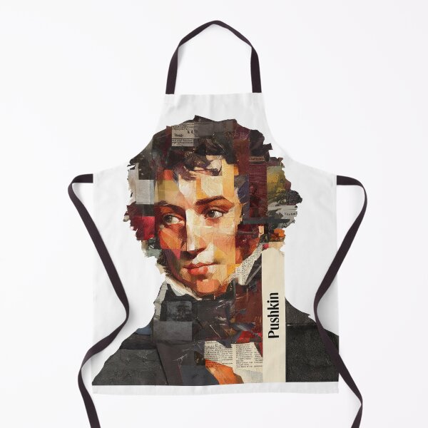 Item preview, Alexander Pushkin – Literary Collage Portrait Art Print | Russian Poetry Golden Age Literature Poster designed and sold by OzzFrequency.