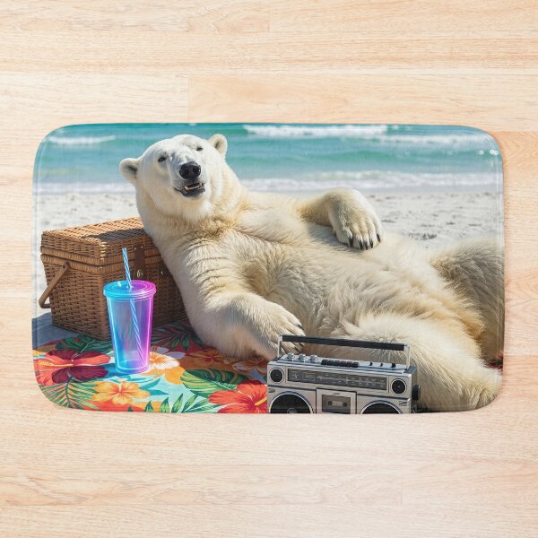 Item preview, Beach Blanket Polar Bear designed and sold by Tridentulus.