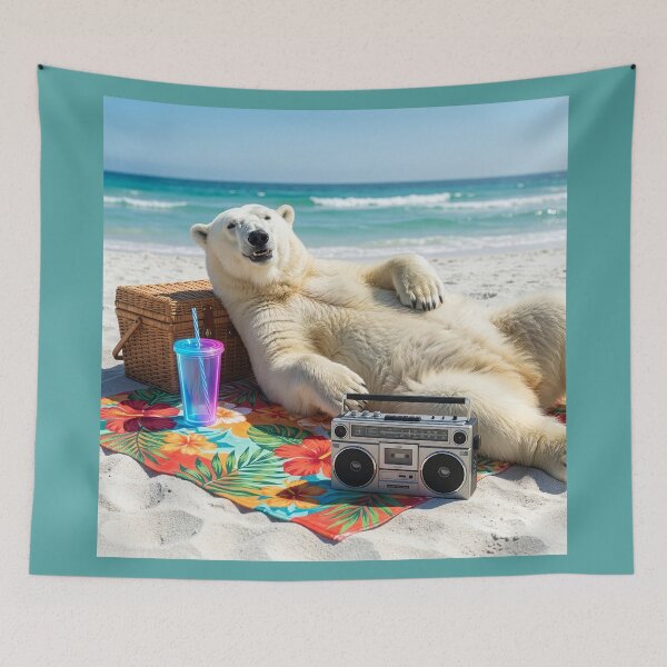 Item preview, Beach Blanket Polar Bear designed and sold by Tridentulus.