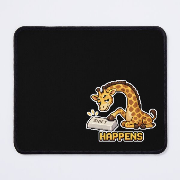 Item preview, Shift Happens Giraffe – Funny Tech Humor Keyboard Design designed and sold by BriyaSol.