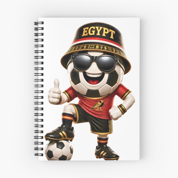 Item preview, Egypt Soccer Mascot Funny Football Cartoon Graphic designed and sold by ArtSpark Studio.