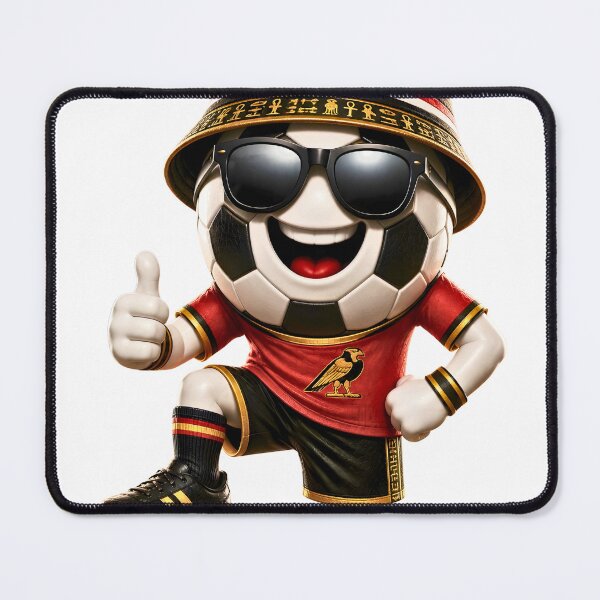 Item preview, Egypt Soccer Mascot Funny Football Cartoon Graphic designed and sold by ArtSpark Studio.