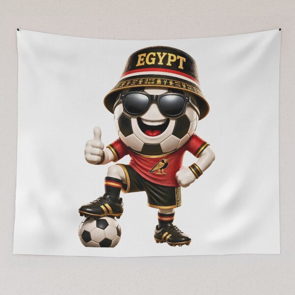 Item preview, Egypt Soccer Mascot Funny Football Cartoon Graphic designed and sold by ArtSpark Studio.
