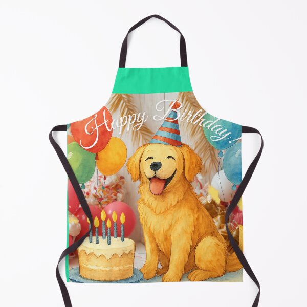Item preview, Golden Retriever Birthday Watercolor Art designed and sold by Innova_Creations.