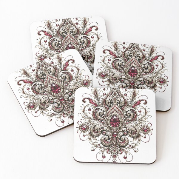 Item preview, Vintage Victorian Jewels Ornaments Set of 5 designed and sold by Gold Turtle  Lina.