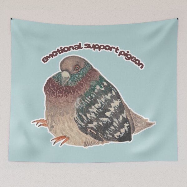 Item preview, Emotional Support Pie the Pigeon designed and sold by Blackberries & Moss.
