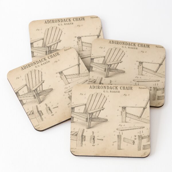 Item preview, Adirondack Chair Patent Print · Vintage Technical Wall Art · Cabin Decor Gift designed and sold by Savannah North.