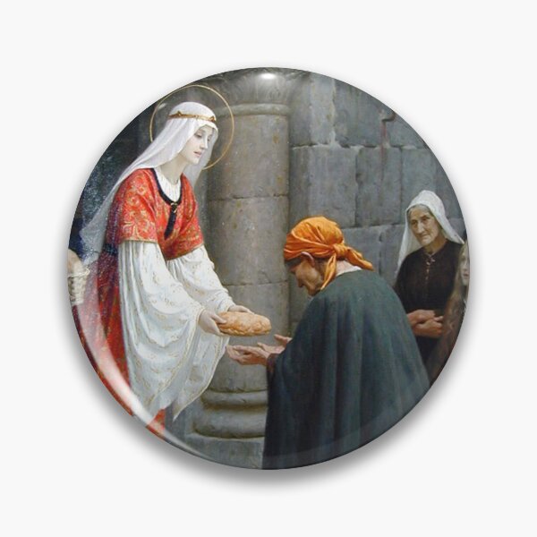 Item preview, Elisabeth of Hungary by Edmund Blair Leighton - Medieval Charity Painting Historical Bread Offering Art for Dark Academia Collectors designed and sold by RickE.