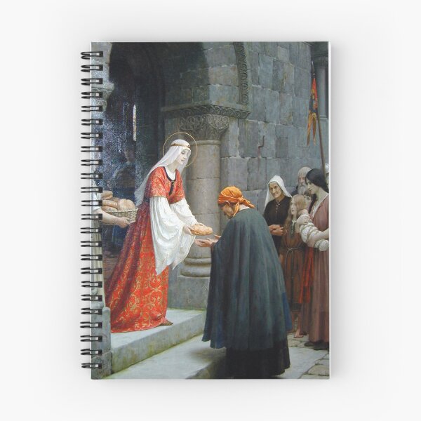 Item preview, Elisabeth of Hungary by Edmund Blair Leighton - Medieval Charity Painting Historical Bread Offering Art for Dark Academia Collectors designed and sold by RickE.