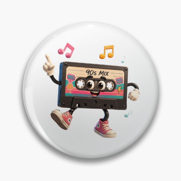 Artikelvorschau, 90er-Jahre-Mixkassette – Retro-Musik, gute Laune, Nostalgie-Design entworfen und verkauft von MartBook.