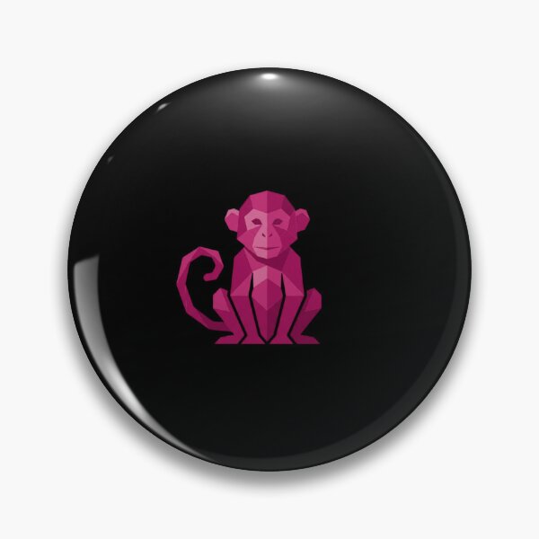 Item preview, Magenta Low Poly Monkey Sweatshirt – Abstract Animal Art for Color Lovers and Urban Fashion designed and sold by bsbd-action.