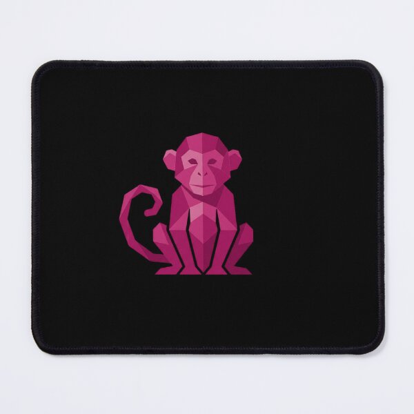 Item preview, Magenta Low Poly Monkey Sweatshirt – Abstract Animal Art for Color Lovers and Urban Fashion designed and sold by bsbd-action.