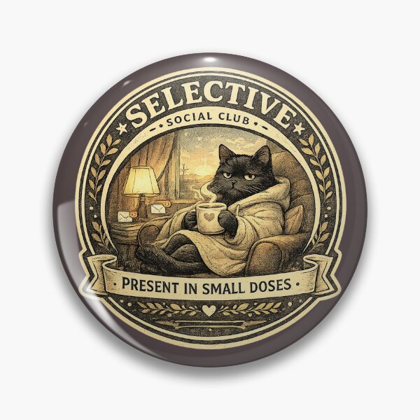Item preview, Selective Social Club Black Cat Hoodie - Present in Small Doses Cosy Introvert Design  designed and sold by Halejo68.