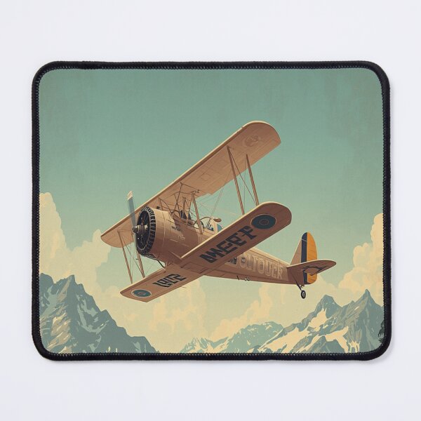 Item preview, Vintage Biplane Over Mountain Forests designed and sold by TKHdesigns.