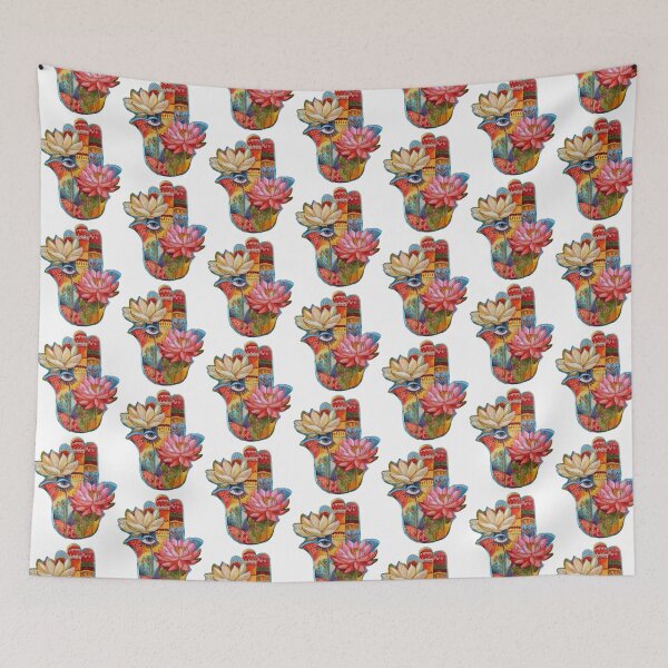 Item preview, Hamsa Lotus Eye Dopamine Decor Spiritual designed and sold by AlisaArtDecor.