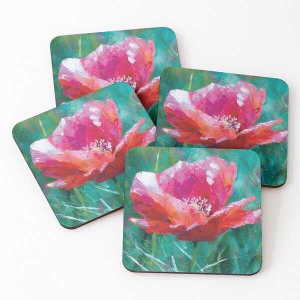 Item preview, Textured Acrylic Red Poppy Blossom Painting designed and sold by Paolo-Bandal.