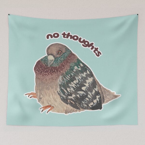 Item preview, No Thoughts Pie the Pigeon designed and sold by Blackberries & Moss.