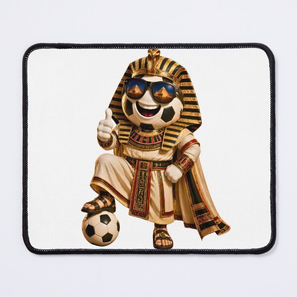 Item preview, Egypt Soccer Mascot Funny Football Cartoon Graphic designed and sold by ArtSpark Studio.