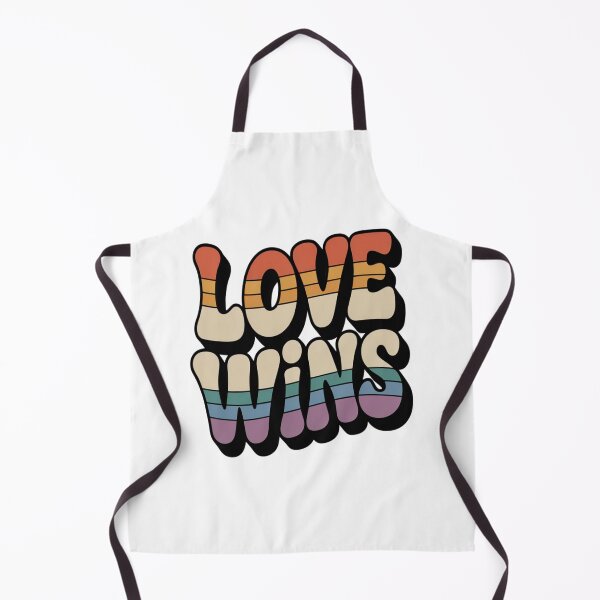 Item preview, Love Wins Retro 70s Pride Rainbow Vintage Typography designed and sold by stickercuffs.